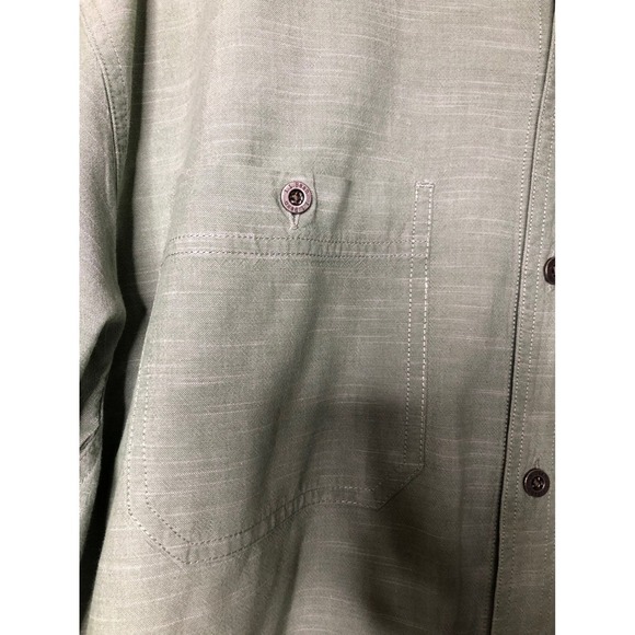 L.L.Bean Mens 100% Cotton XL Regular Fit Green Button Down Shirt Long Sleeve - Picture 10 of 16